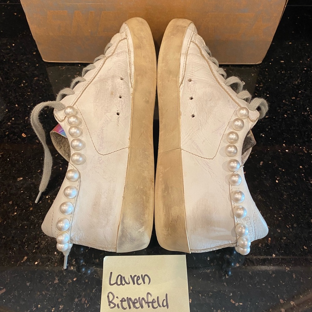 SOLD 🦄Golden Goose Pearl Necklace Superstars Sz 38🦄 - Picture 3 of 15